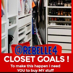 Can I get 100 LIKES to help achieve my Closet Goals for organization.